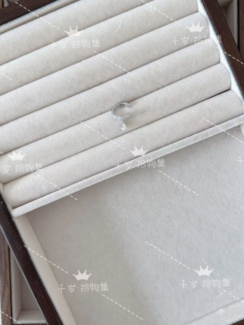 铜合金耳饰 韩系水滴耳夹一只装右耳（112）