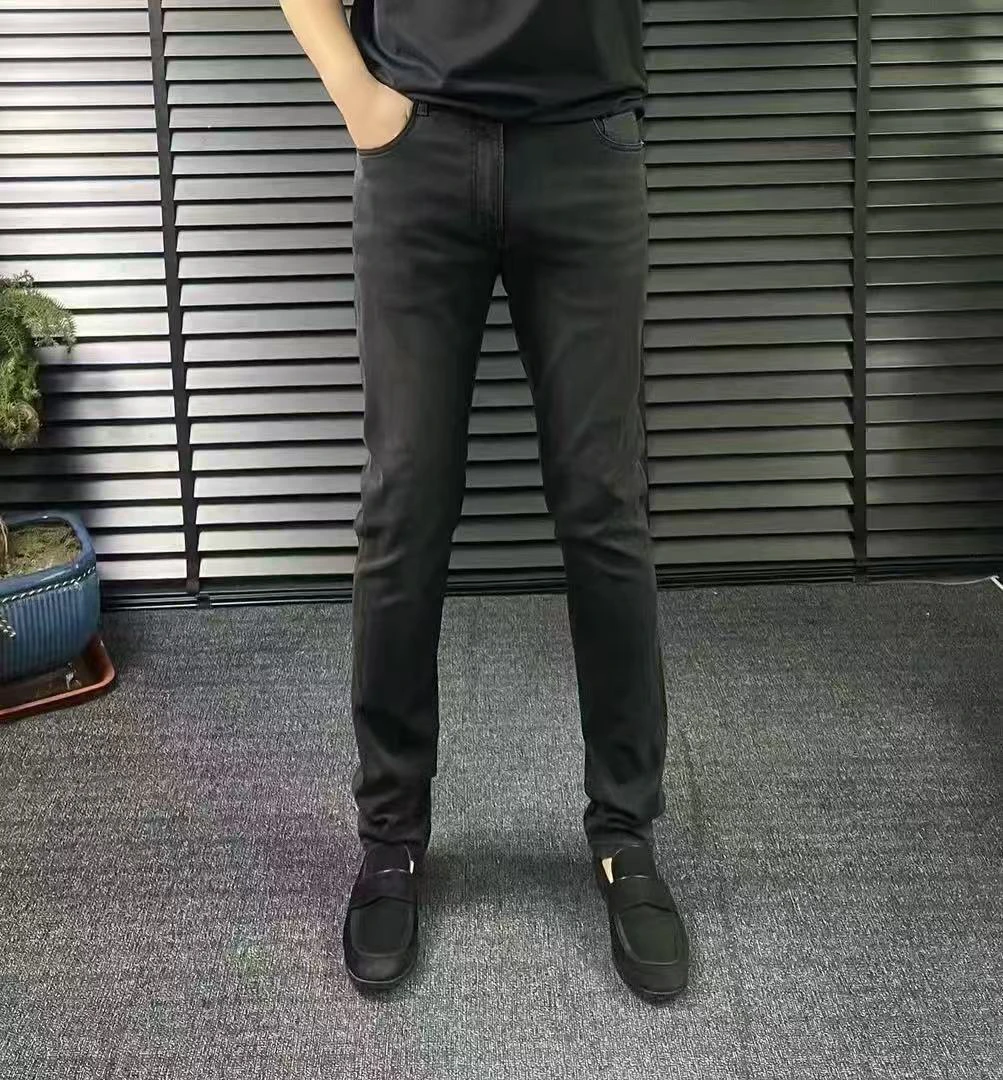 （上新）6926男士高端莱赛尔牛仔裤男裤裤子美式复古高街直筒裤