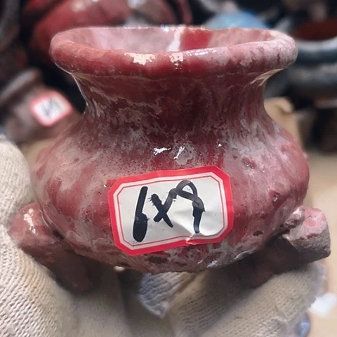 红陶粗陶花盆手工