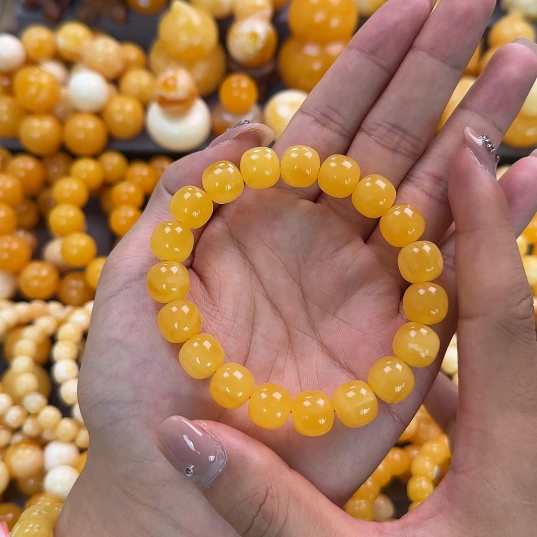 蜜蜡未镶嵌珠宝奇石同料12mm