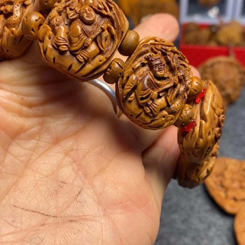 【闪购商品】手串/手链核桃紫*桃核雕刻