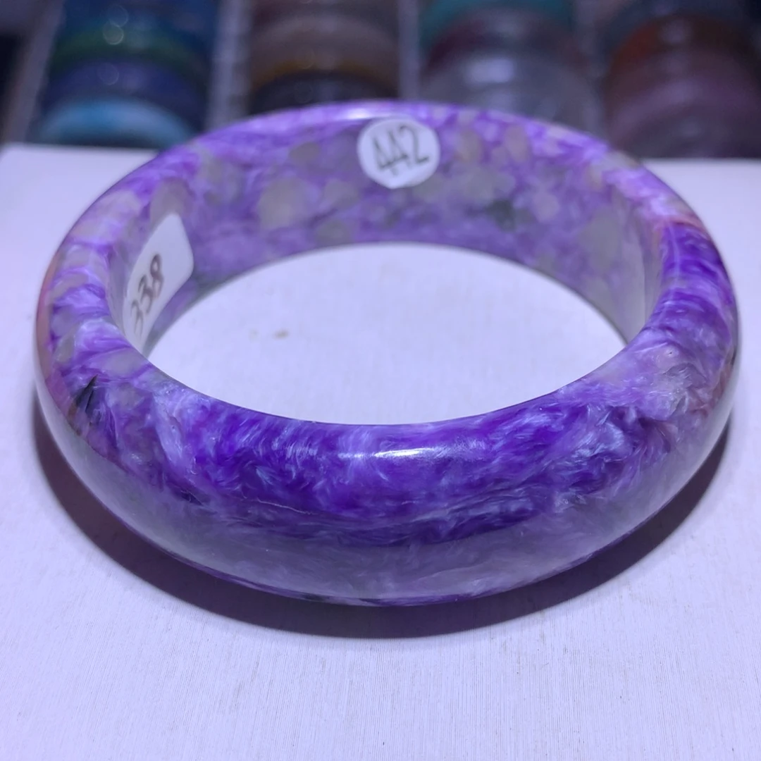 银S925镶嵌手镯水晶蓝龙晶58.3圈442