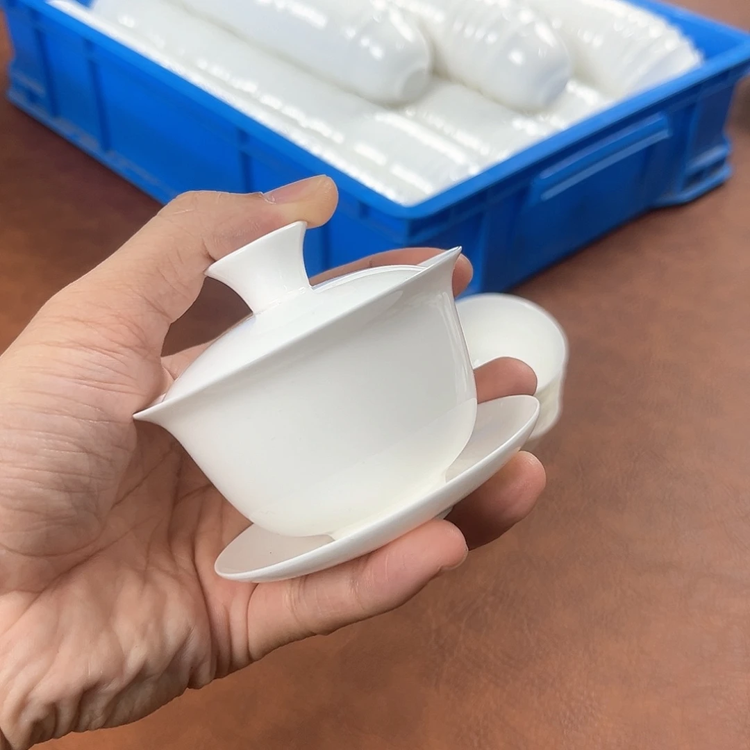 90骨瓷盖碗超薄胎单个