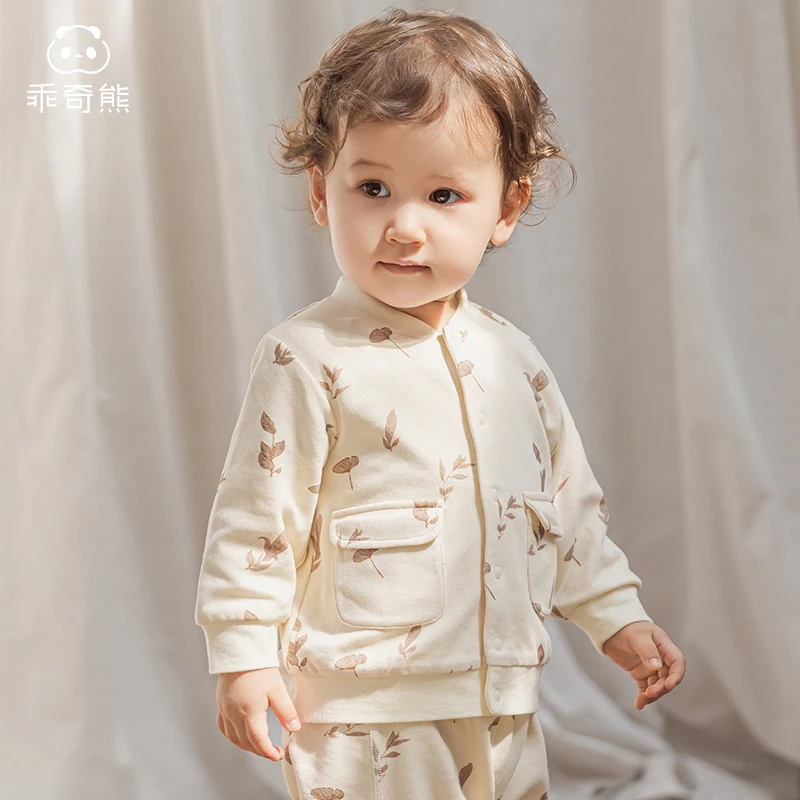 乖奇熊春秋婴儿长袖上衣男女宝宝衣服保暖儿童外穿开衫小外套冬装