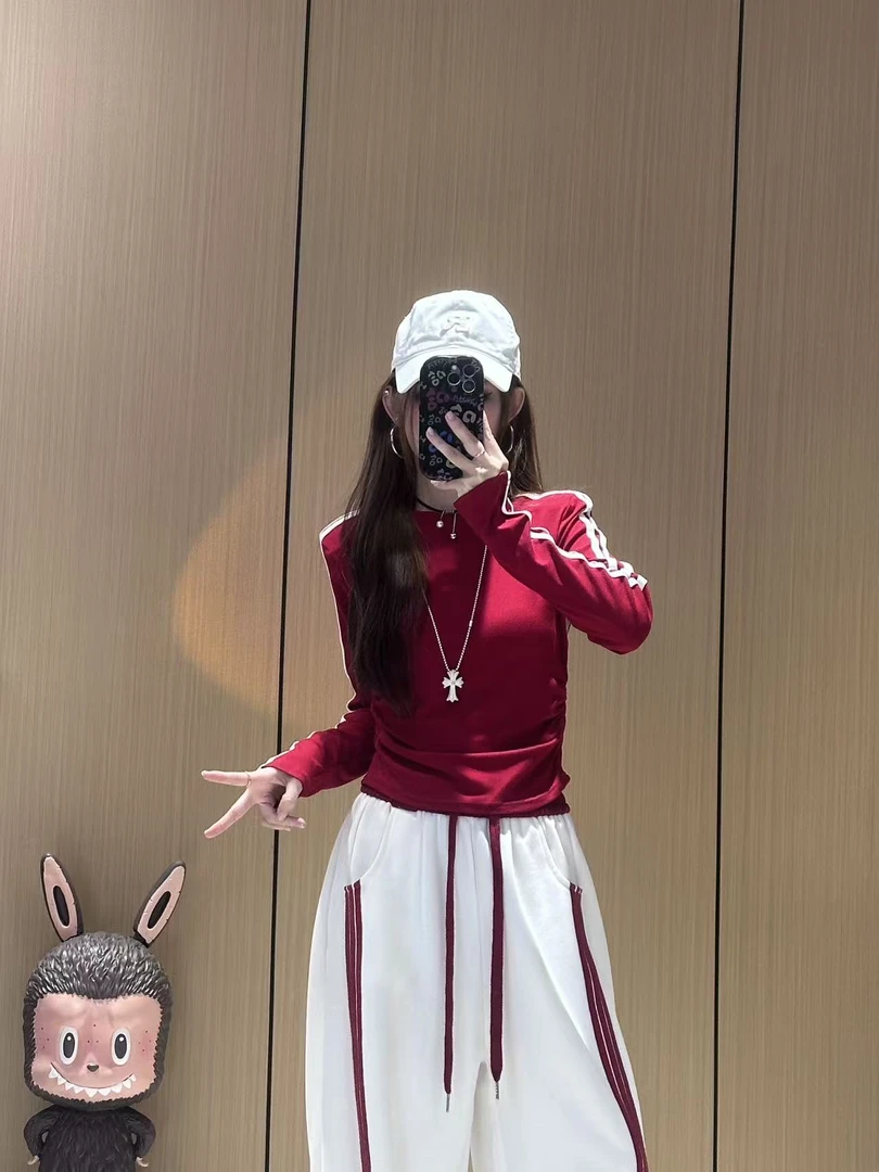 XX1770 秋冬季加绒加厚新款爆款设计感拼接撞色时尚减龄显瘦上衣