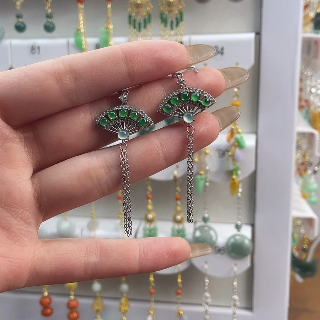 翡翠未镶嵌耳饰6耳饰耳环