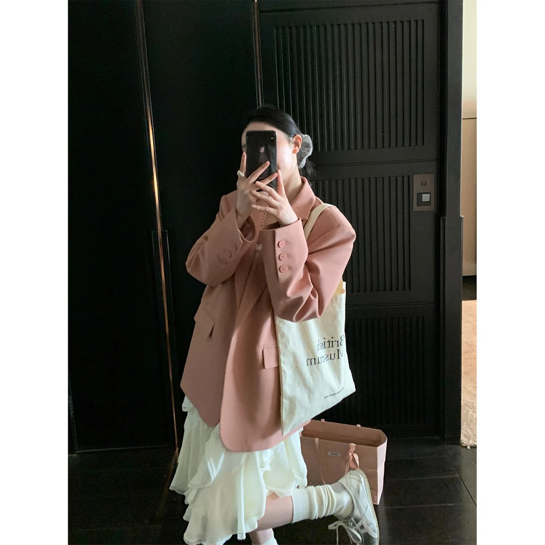 区区欧阳 【王炸西装】高级感宽松休闲西服外套春季新款小个子西服