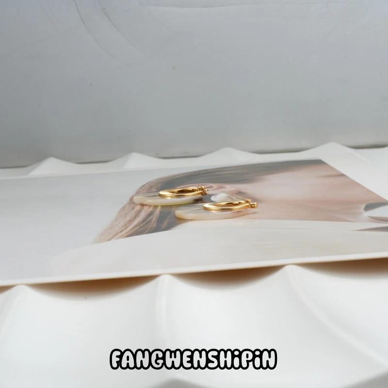 铜合金树脂耳饰 【镀K金】【925银针】耳环4106