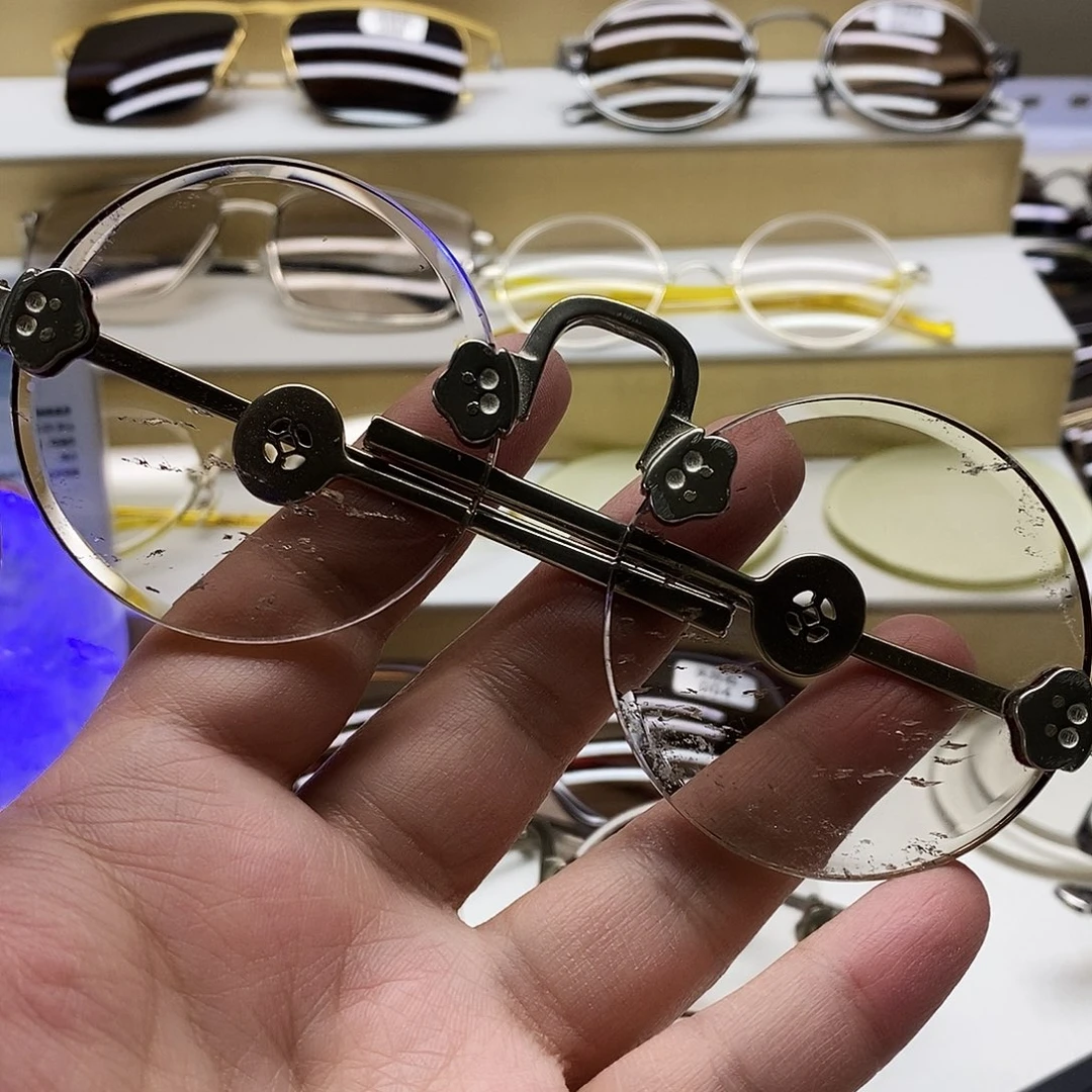 复古圆加厚老梁天然镜