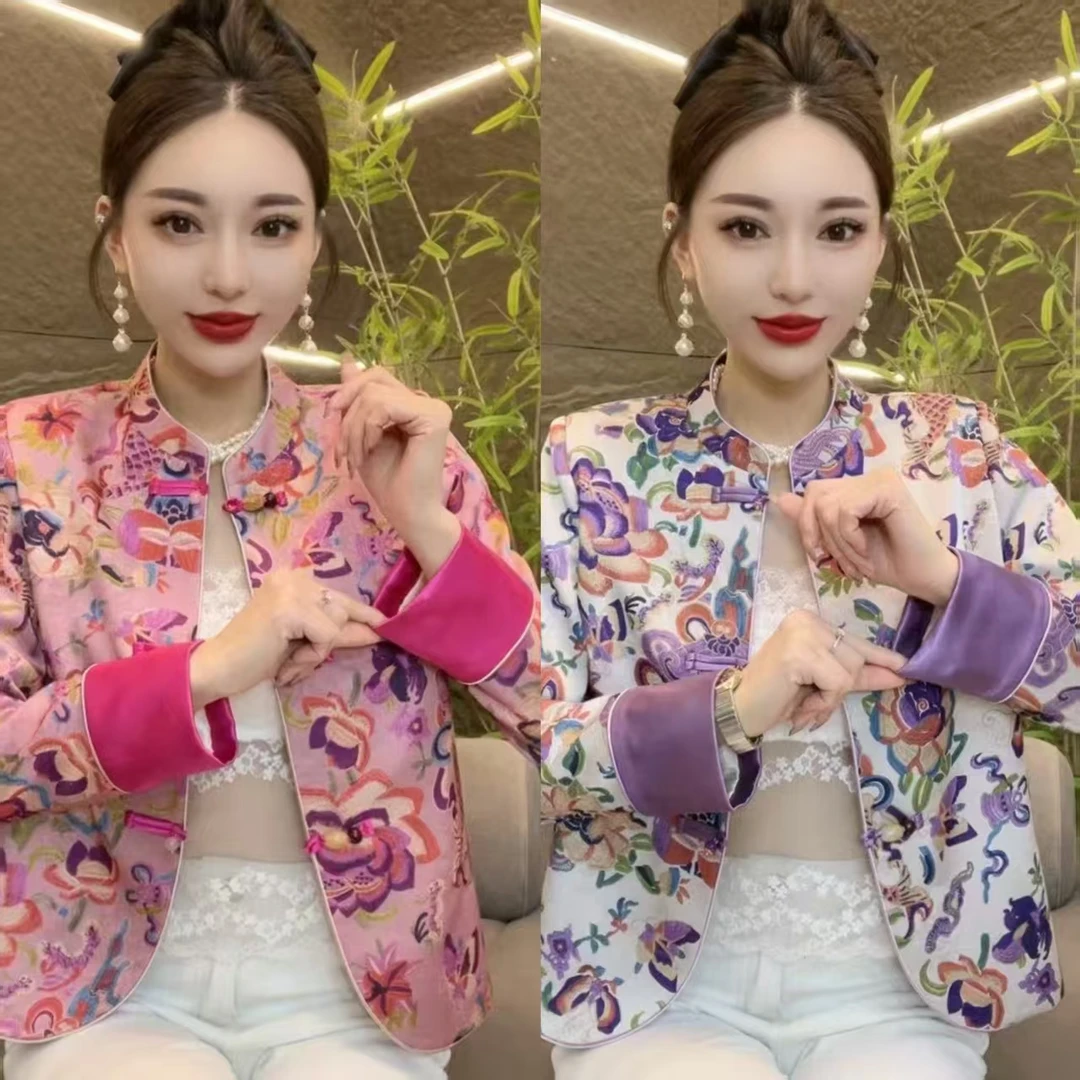 新深圳南油乐总-W2699款早春新中式提花外套女装（如鱼得水）