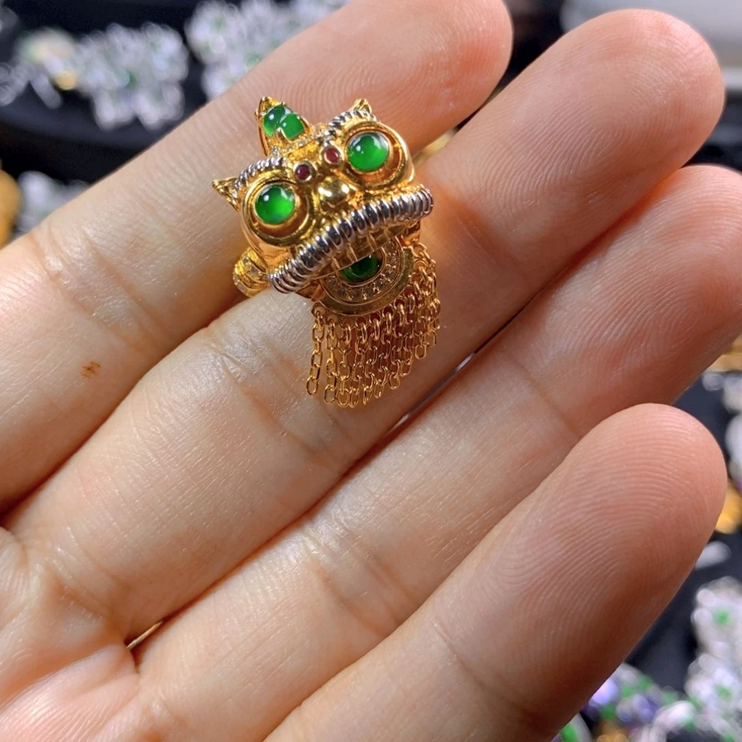 翡翠银S925镶嵌颈饰天然翡翠