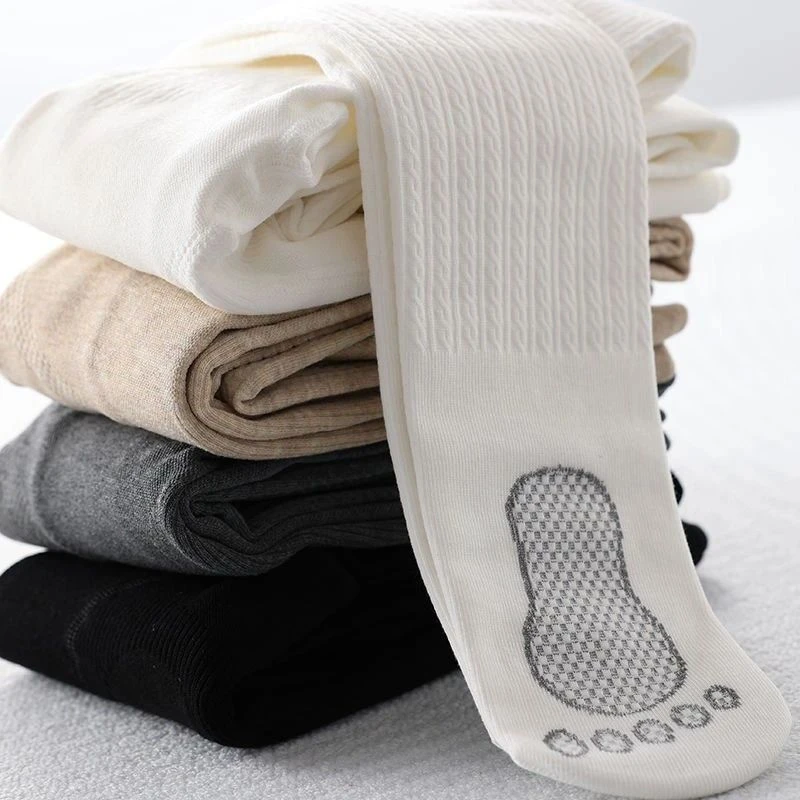 女童连裤袜春秋薄款儿童打底裤冬中厚外穿配裙白色女孩宝宝舞蹈袜