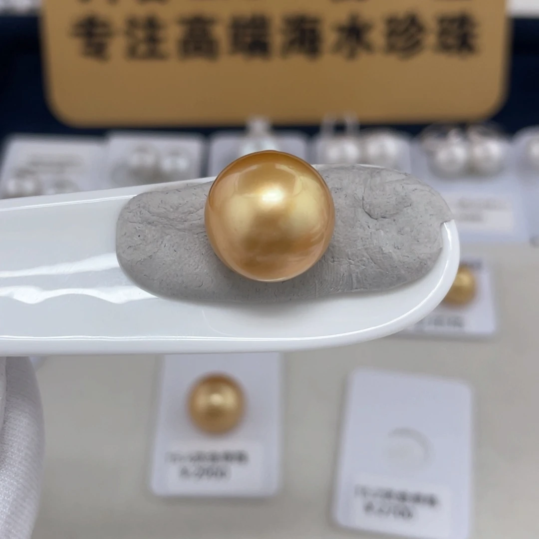 海水珍珠金珠浓金单珠15-16未镶嵌