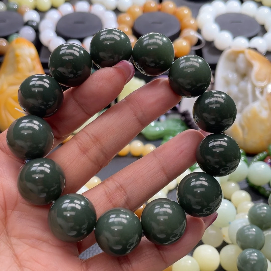 和田玉手串未镶嵌简