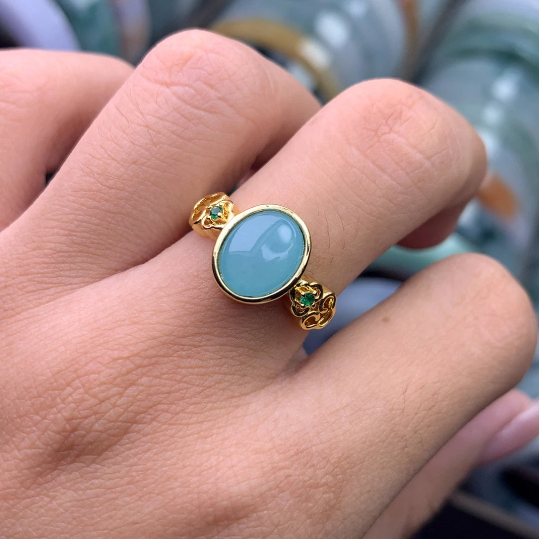 翡翠未镶嵌挂件戒指