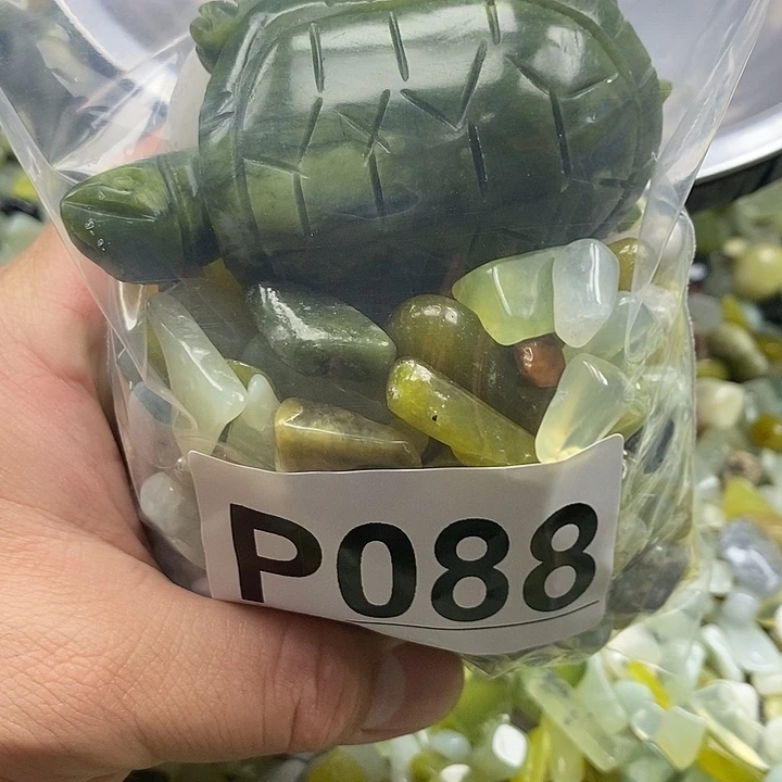 岫玉未镶嵌鱼缸石