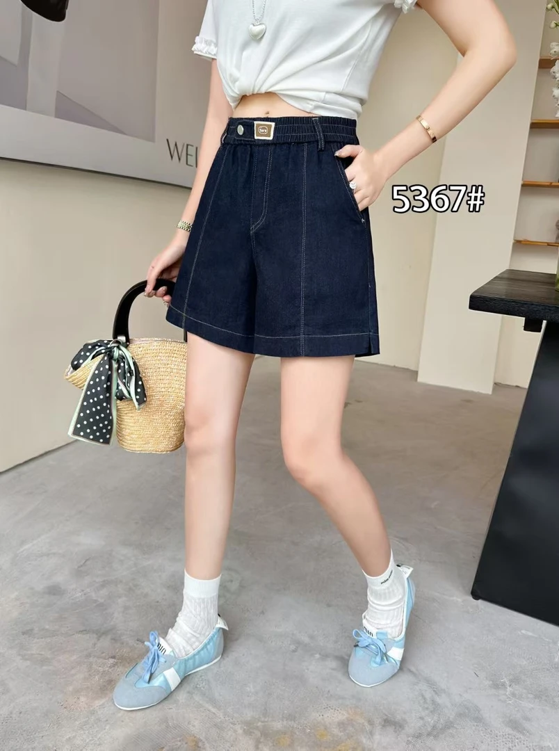 【TTE严选】2025夏装魅力轩5367橡筋4分牛仔裤（0417-23）