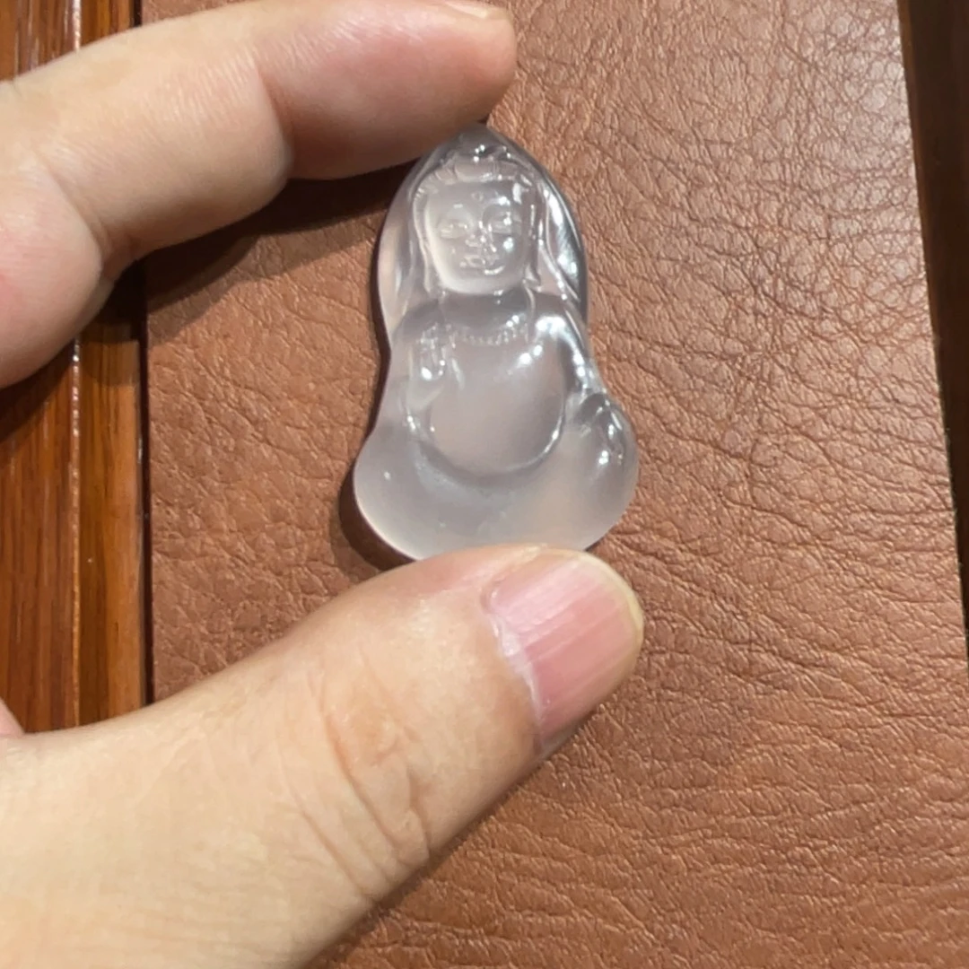 渊***湖石英质玉未镶嵌宝宝观音