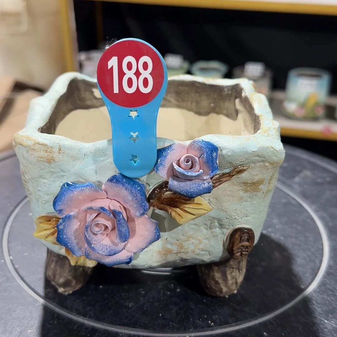 ༺***༻信宇麦饭石花盆粗陶
