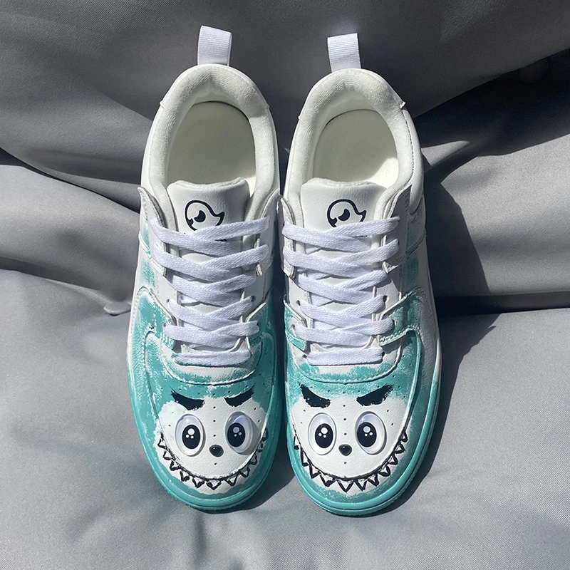 秋季女鞋耐磨小恶魔青年休闲板鞋透气潮流夏季小白鞋涂鸦男鞋原创