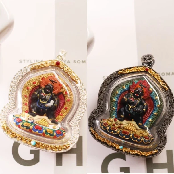 黑财手工擦擦 亚克力外包银壳 有绳礼盒发