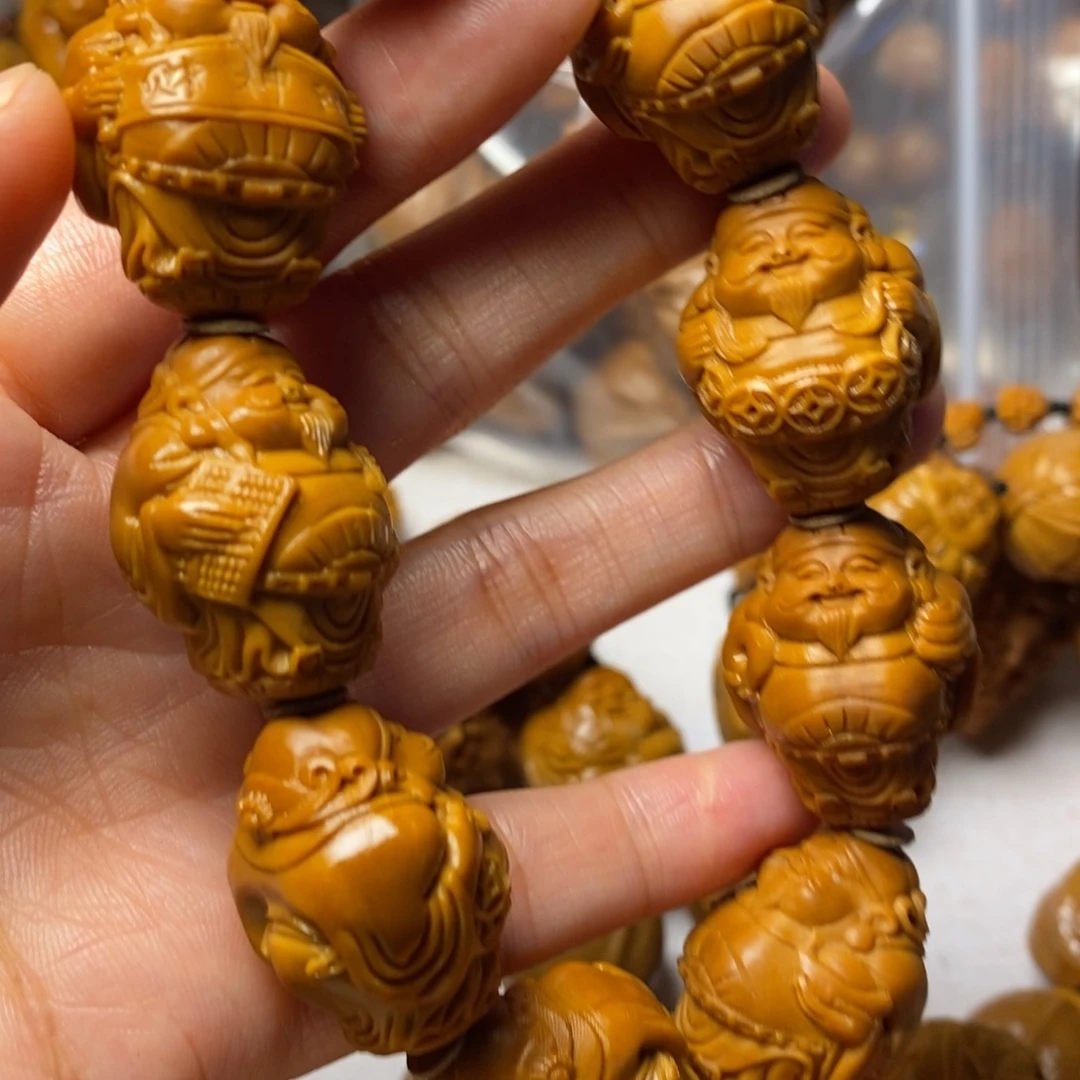 橄榄核手串/手链时**光腰缠万贯大财神