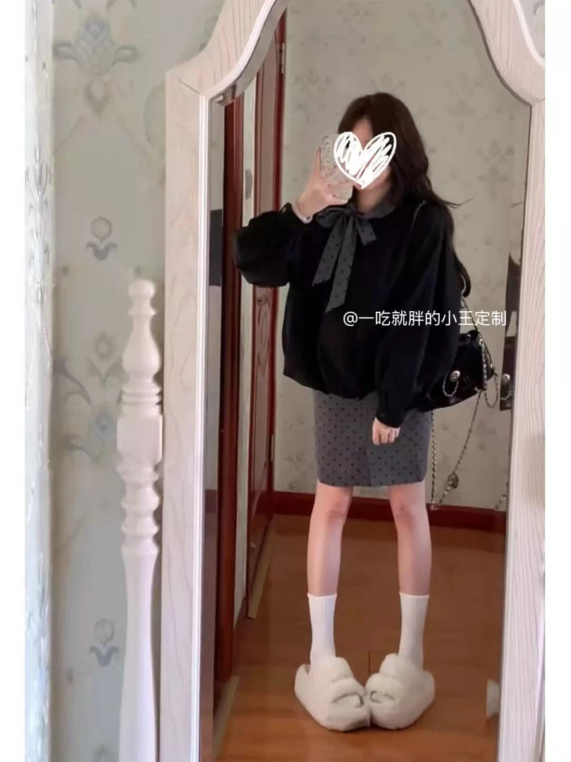 【小王家】时尚套装休闲风通勤风日式卫衣裙子两件套网红INS风纯色