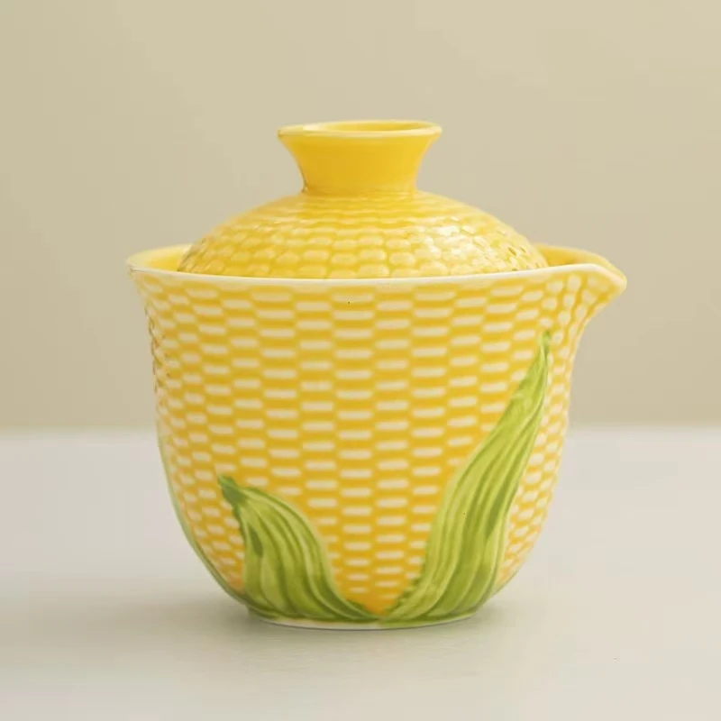 文创 玉米 一壶三杯户外便携式家用旅行茶具   40