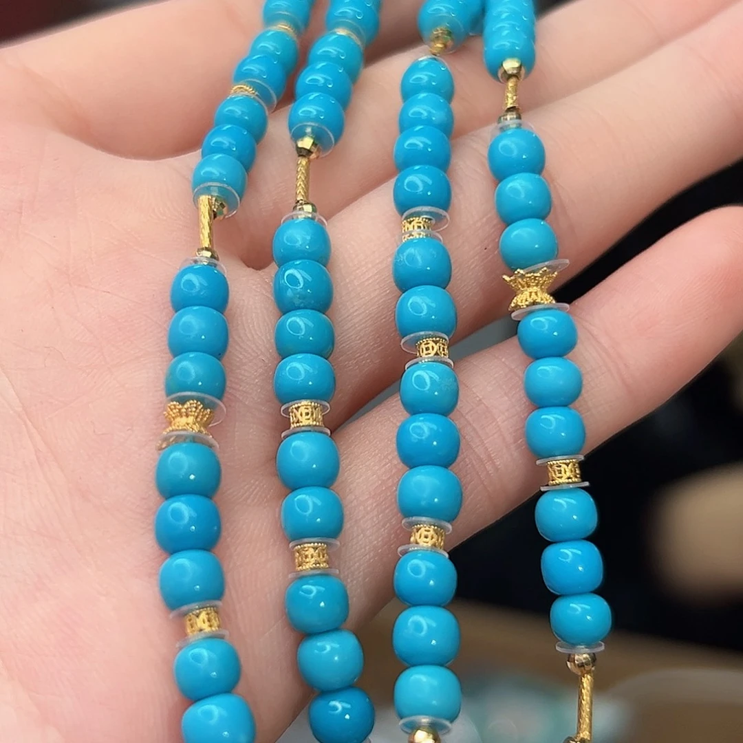 绿松石珠宝奇石18K金镶嵌