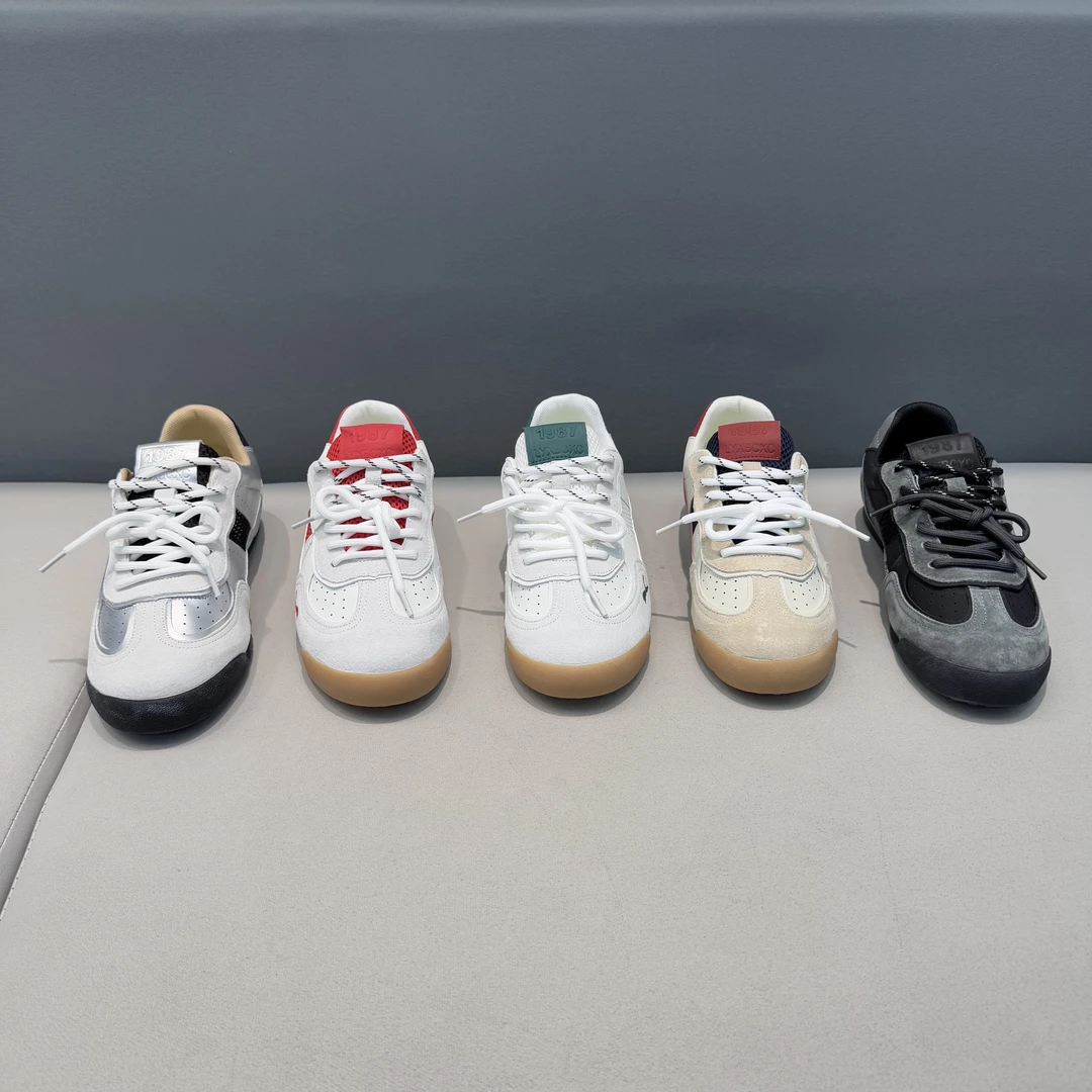 高端男鞋2025新款夏季透气网面阿甘鞋轻便软底休闲板鞋男款德训鞋