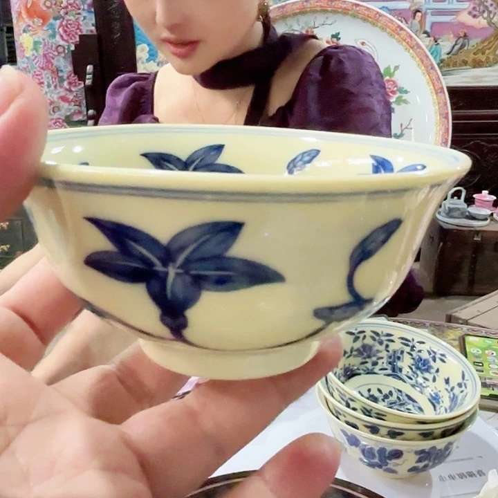 摆件景德镇高温陶瓷秋葵花黄希希