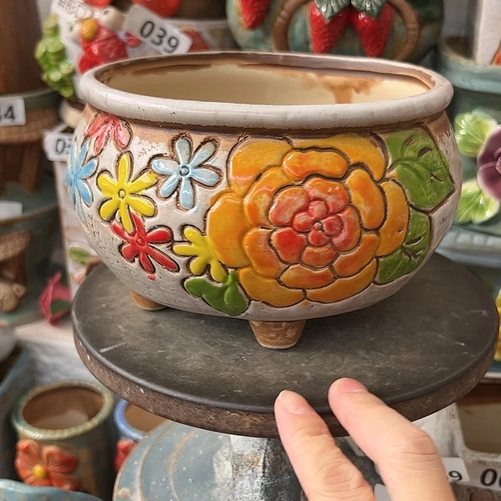 粗陶材质多肉花盆