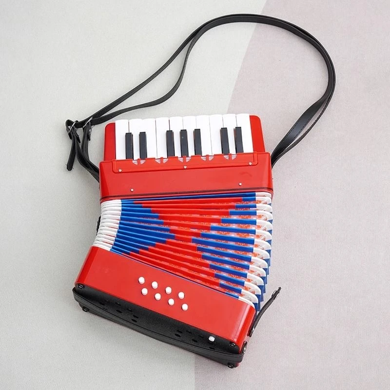迷你儿童手风琴益智乐器玩具音乐早教节日礼物17键8贝斯2贝司乐器