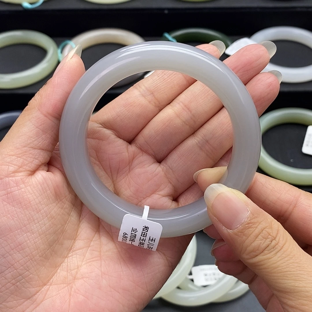 和田玉未镶嵌珠宝奇石和田玉手镯5758