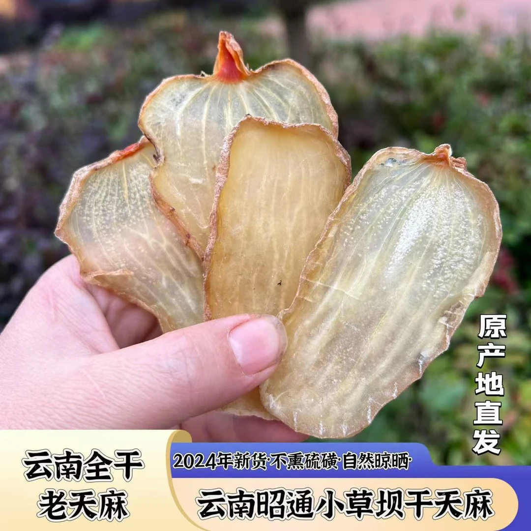 【干天麻可代切片磨粉】正宗昭通小草坝天麻仿野种生长炖汤煲汤营养