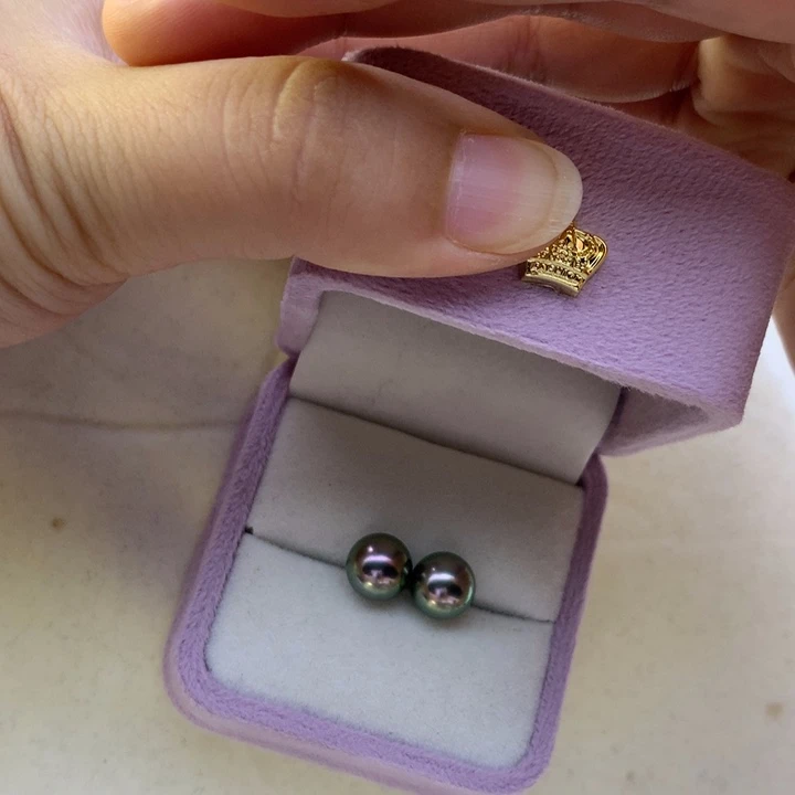 18K金镶嵌耳饰海水珍珠