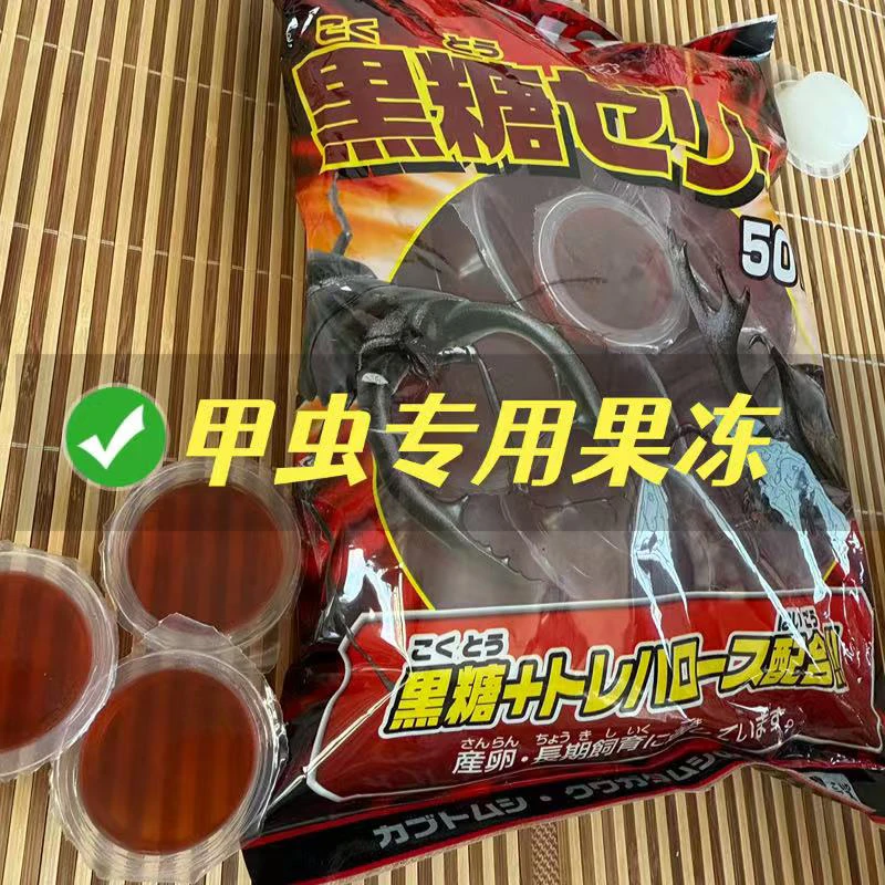 【甲虫专用】甲虫果冻独角仙饲料彩虹锹甲姬兜虫成虫花金龟昆虫扁锹