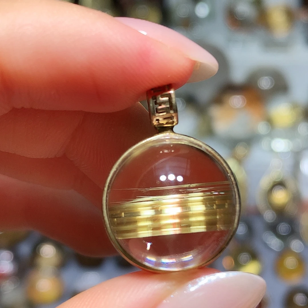 银S925镀金镶嵌水晶珠宝半成品