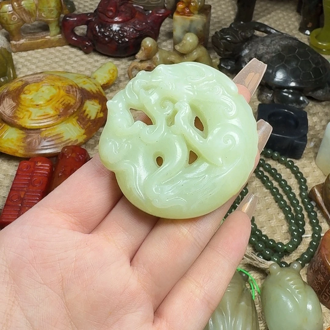 白玉菩提吊坠挂件