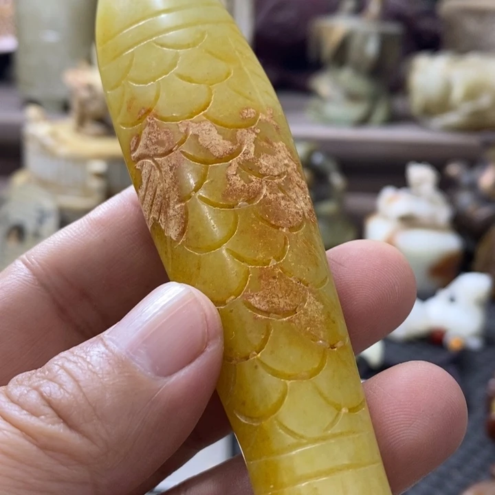 和田玉（糖玉）22K金镶嵌手链