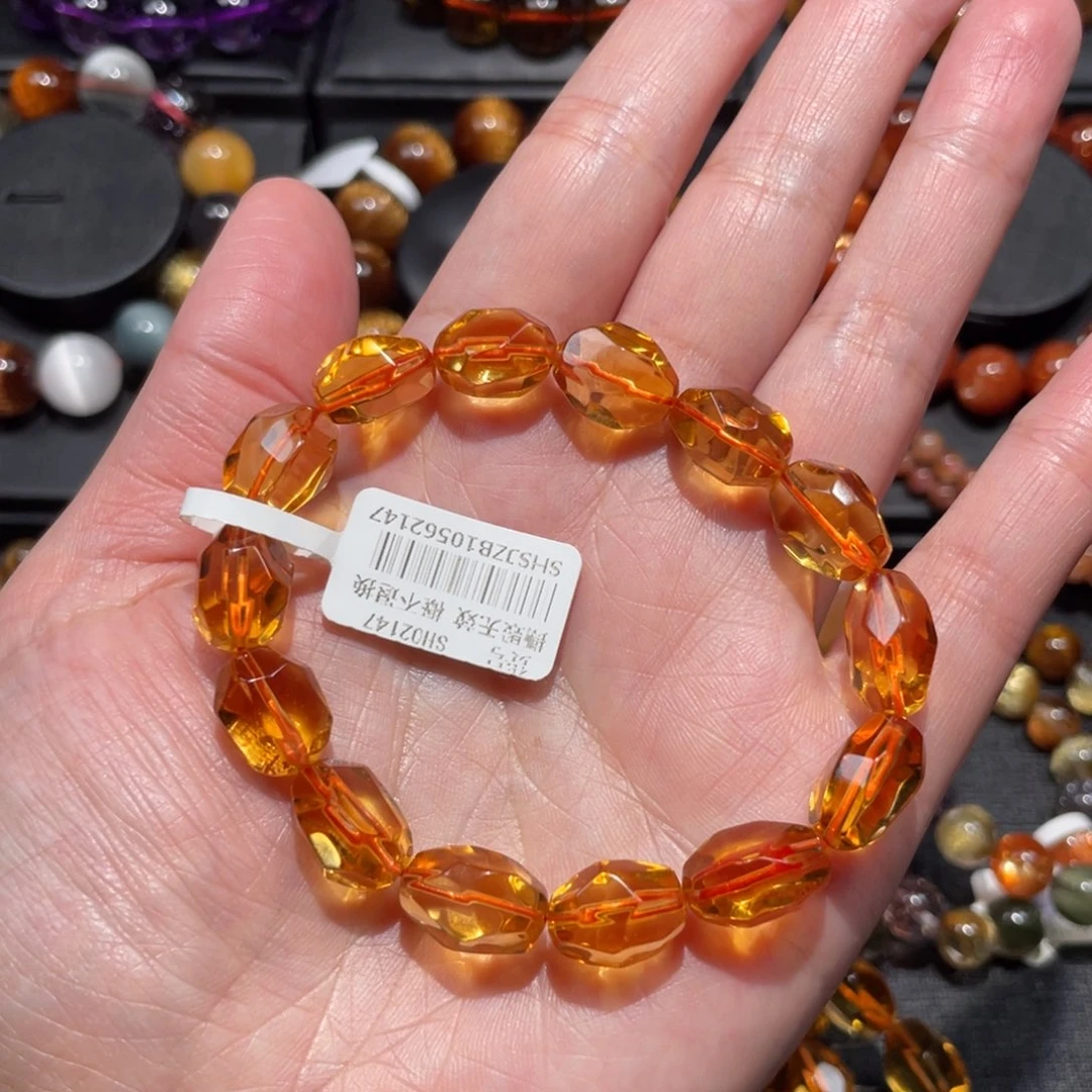 未镶嵌手链水晶黄水晶随形