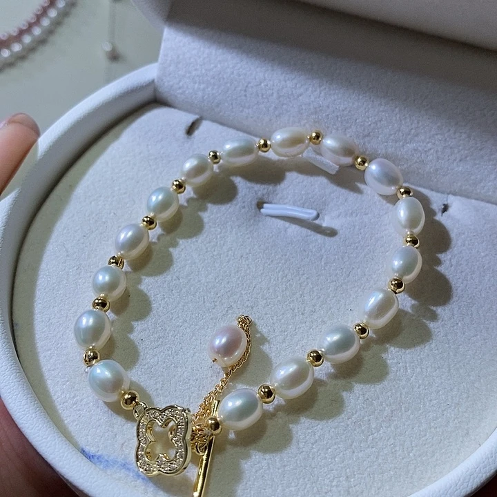 淡水珍珠耳饰合金