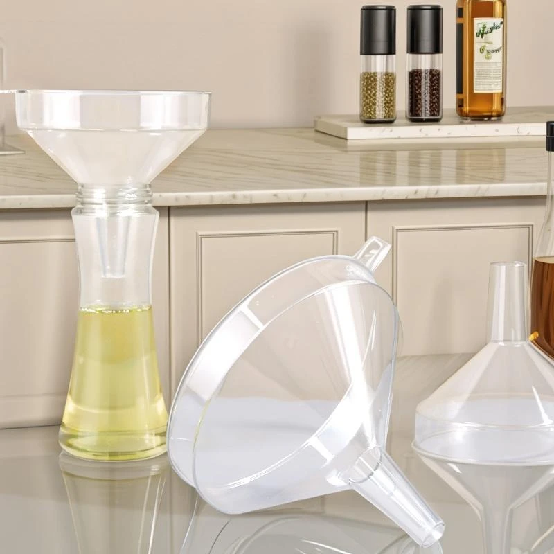 漏斗器家用厨房颈塑料大小口径加油滤斗食品级酒吊子打酒器酒提子