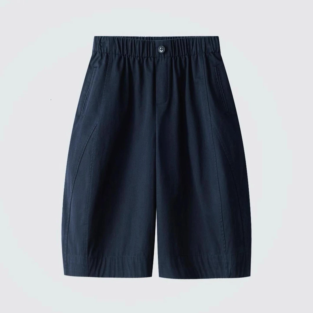 冰感棉五分弯刀裤女2025夏季超薄舒适透气小个子宽松显瘦休闲短裤