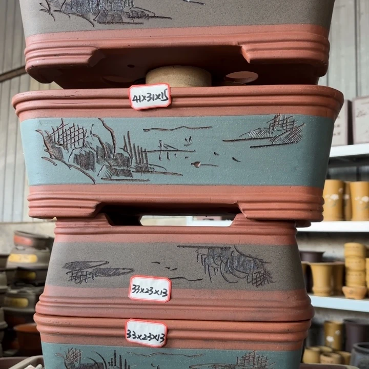 紫砂花盆128-4。