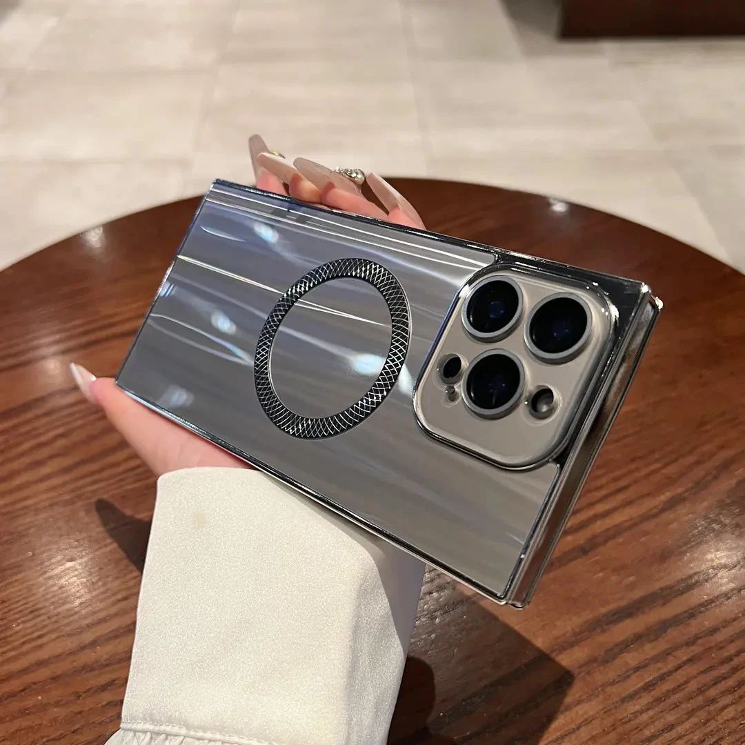 方形磁吸适用苹果16promax手机壳15promax玻璃镜头膜14防摔13全包