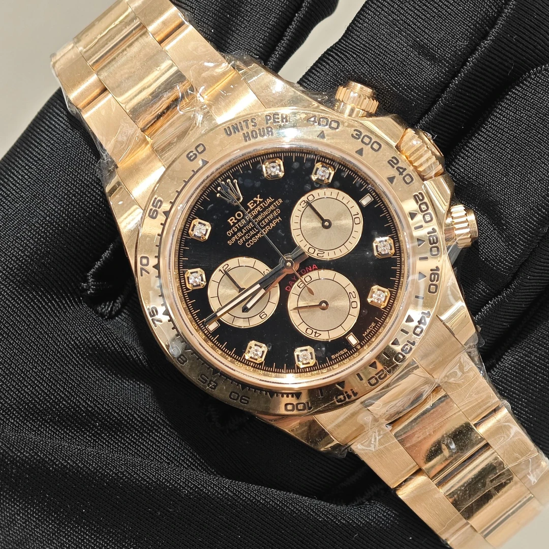 95新 Rolex/劳力士 24年迪通拿系列126508金眼睛钻刻男士机械腕表