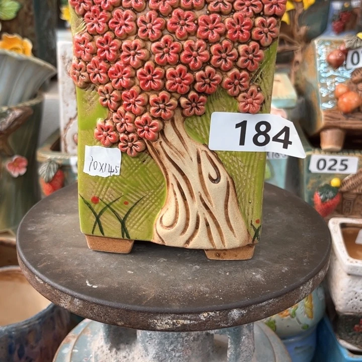 紫砂花盆粗陶材质多肉花盆