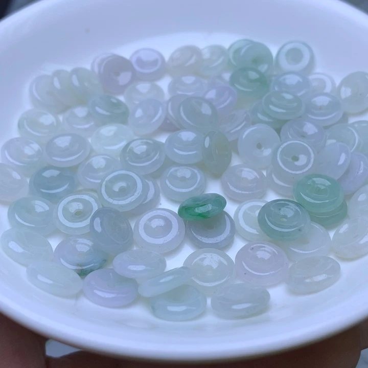 翡翠散珠卡9平安扣20个