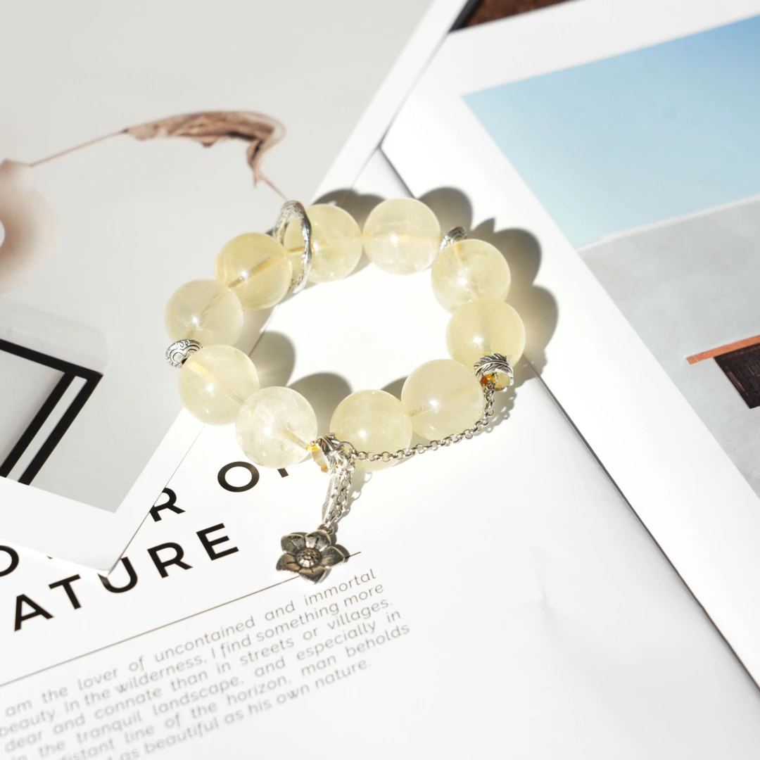 【GOLIFIR】Eternal系列 柠檬黄天然水晶手串A02精品